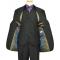 Extrema Black Shadow Stripes Super 140's Wool Vested Suit MFN019 / 1 / 174